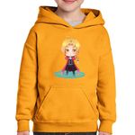 Fashion, accesorii si bijuterii - Copii - Imbracaminte copii - Pulovere si hanorace copii - Hanorac copii Edward Elric Fullmetal Alchemist Chibi Anime, negru, marime L Copii - Infinity.ro