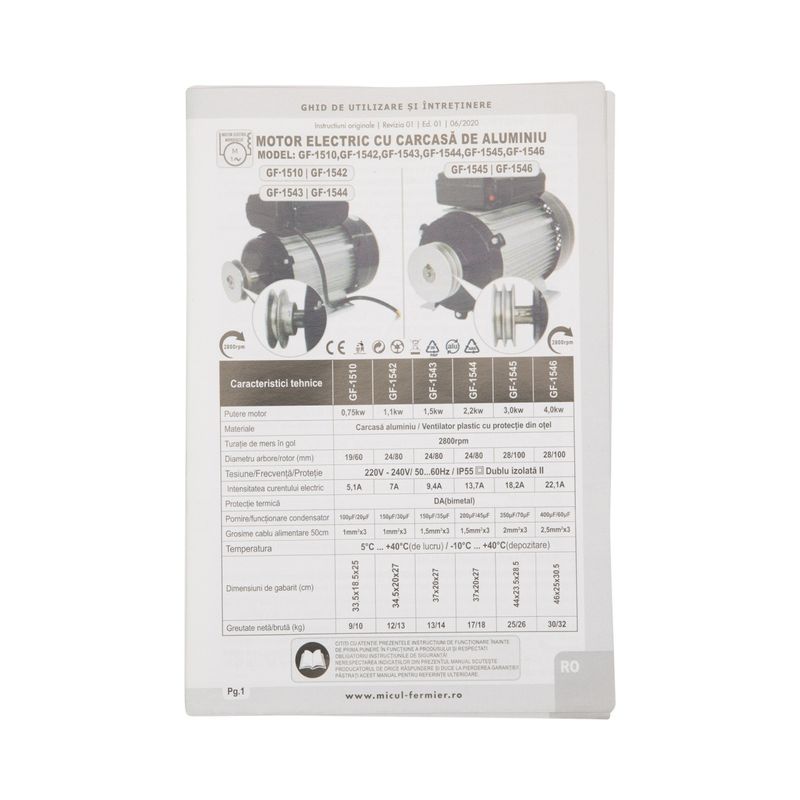 Casa si Gradina - Gradinarit si plante - Instalatii si accesorii pentru irigatii - Pompe apa - Motor electric micul fermier 1.1kw, 2800 rpm, carcasa aluminiu, Fulie simpla/dubla, Arbore iesire - Infinity.ro