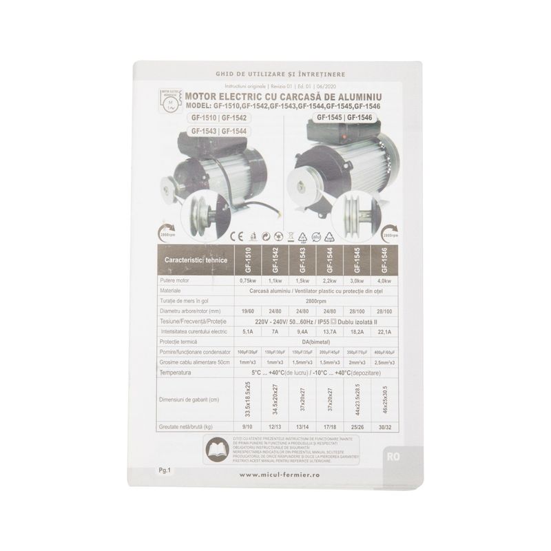 Casa si Gradina - Gradinarit si plante - Instalatii si accesorii pentru irigatii - Pompe apa - Motor electric micul fermier 2.2kw, 2800 rpm, carcasa aluminiu, Fulie simpla/dubla, Arbore iesire - Infinity.ro