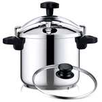 Casa si Gradina - Bucatarie si vesela - Vase pentru gatit - Oale sub presiune - Oala sub presiune 2-in-1 HAEGER INOX PLUS, 24 cm, Capacitate 10L, otel inoxidabil de inalta calitate, Capac suplimentar - Infinity.ro