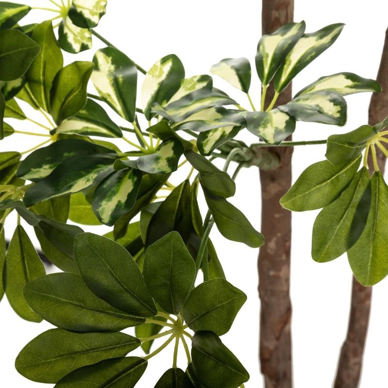 Casa si Gradina - Decoratiuni - Obiecte decorative - Plante artificiale - Planta artificiala Schefflera cu ghiveci, 135 cm, verde - Infinity.ro