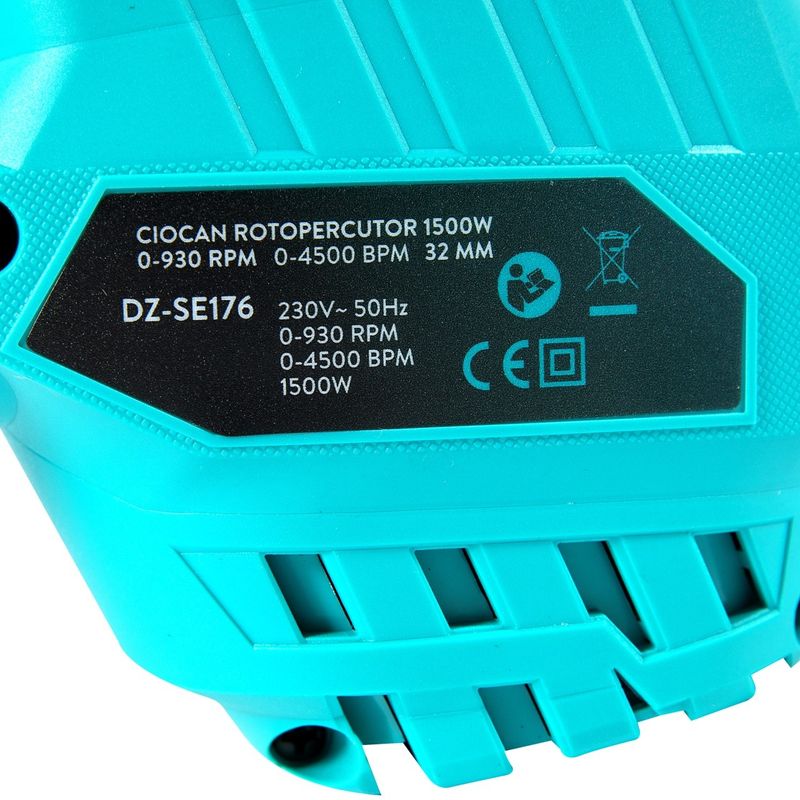 Casa si Gradina - Constructii - Scule electrice si accesorii - Rotopercutoare - Ciocan rotopercutor 1500W 930rpm 4500bpm 32mm, Ciocan rotopercutor, Manual de instructiuni - Infinity.ro