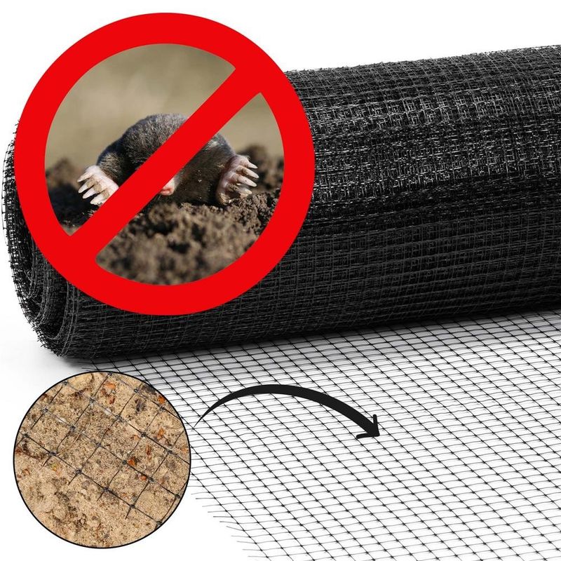 Casa si Gradina - Gradinarit si plante - Sere si solarii - Plasa gradina anti daunatori si cartite, 45g/m2, 2x100 metri, ochiuri 16 mm, negru - Infinity.ro