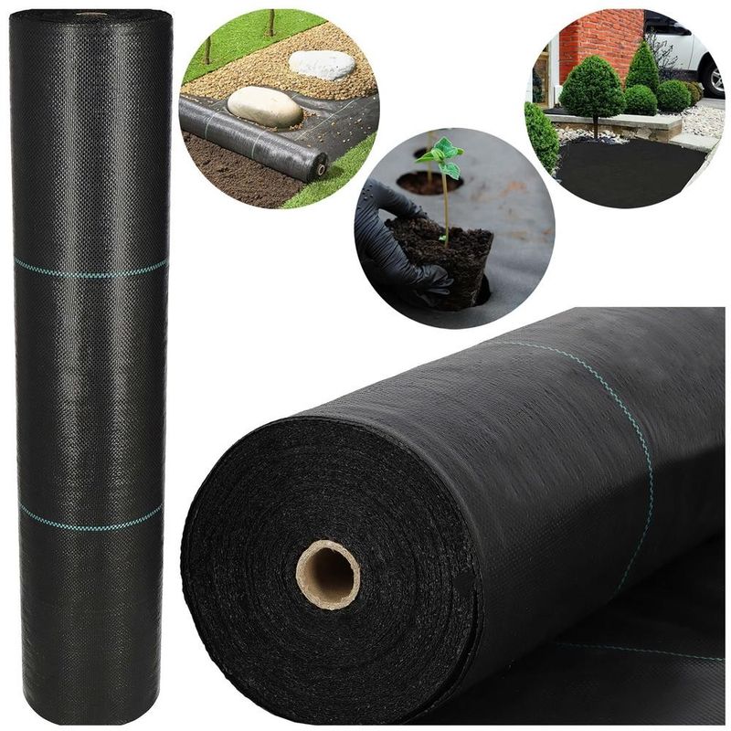 Casa si Gradina - Gradinarit si plante - Sere si solarii - Folie agrotextil, mulcire, antiburuieni, filtru UV, 50 x 1.6metri, 135g/m2, negru - Infinity.ro