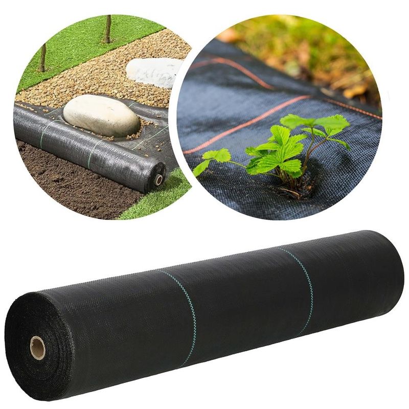 Casa si Gradina - Gradinarit si plante - Sere si solarii - Folie agrotextil, mulcire, antiburuieni, filtru UV, 50 x 1.6metri, 135g/m2, negru - Infinity.ro
