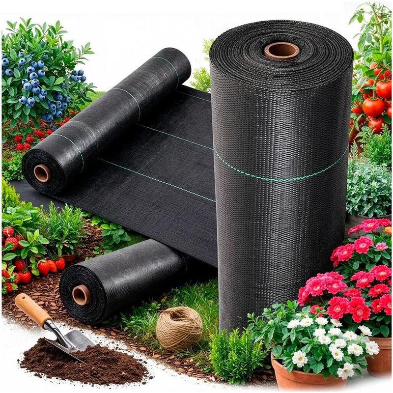 Casa si Gradina - Gradinarit si plante - Sere si solarii - Folie agrotextil, mulcire, antiburuieni, filtru UV, 50 x 1.6metri, 135g/m2, negru - Infinity.ro
