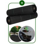 Casa si Gradina - Gradinarit si plante - Sere si solarii - Folie agrotextil, mulcire, antiburuieni, filtru UV, 50 x 1.1metri, 135g/m2, negru - Infinity.ro