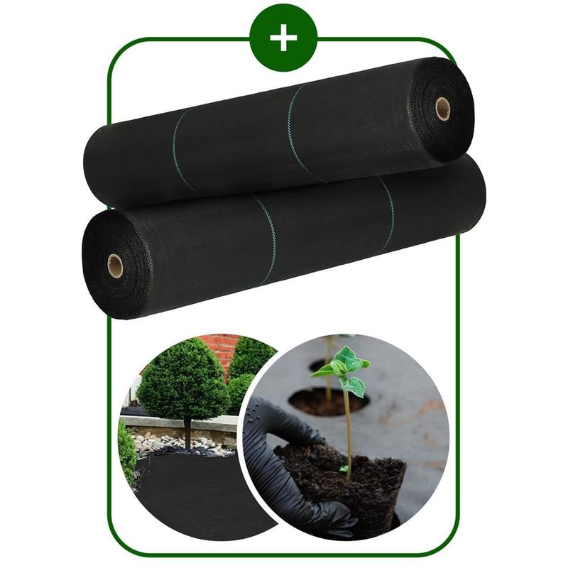 Casa si Gradina - Gradinarit si plante - Sere si solarii - Folie agrotextil, mulcire, antiburuieni, filtru UV, 50 x 1.1metri, 135g/m2, negru - Infinity.ro