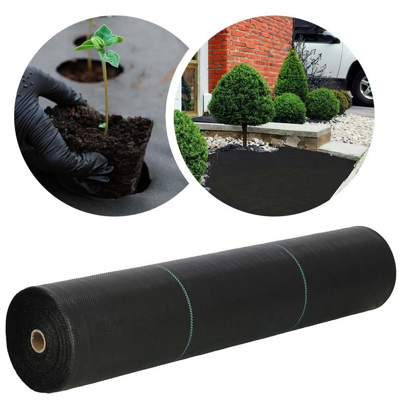 Casa si Gradina - Gradinarit si plante - Sere si solarii - Folie agrotextil, mulcire, antiburuieni, filtru UV, 50 x 1.1metri, 135g/m2, negru - Infinity.ro