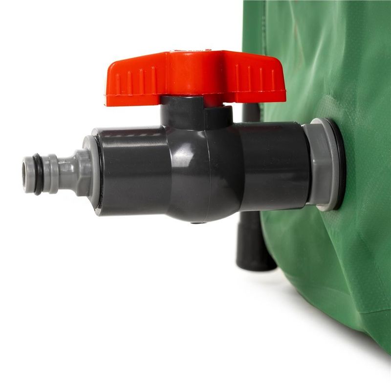 Casa si Gradina - Gradinarit si plante - Instalatii si accesorii pentru irigatii - Accesorii irigare - Rezervor pliabil pentru colectarea apei de ploaie, 250 L, PVC 1000D, cu 2 robinete si sistem preaplin, verde - Infinity.ro