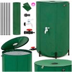 Casa si Gradina - Gradinarit si plante - Instalatii si accesorii pentru irigatii - Accesorii irigare - Rezervor pliabil pentru colectarea apei de ploaie, 250 L, PVC 1000D, cu 2 robinete si sistem preaplin, verde - Infinity.ro
