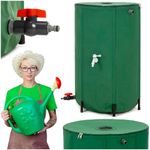 Casa si Gradina - Gradinarit si plante - Instalatii si accesorii pentru irigatii - Accesorii irigare - Rezervor pliabil pentru colectarea apei de ploaie, 250 L, PVC 1000D, cu 2 robinete si sistem preaplin, verde - Infinity.ro