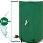 Casa si Gradina - Gradinarit si plante - Instalatii si accesorii pentru irigatii - Accesorii irigare - Rezervor pliabil pentru colectarea apei de ploaie, 250 L, PVC 1000D, cu 2 robinete si sistem preaplin, verde - Infinity.ro