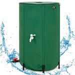 Casa si Gradina - Gradinarit si plante - Instalatii si accesorii pentru irigatii - Accesorii irigare - Rezervor pliabil pentru colectarea apei de ploaie, 250 L, PVC 1000D, cu 2 robinete si sistem preaplin, verde - Infinity.ro