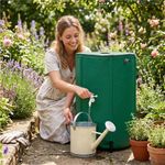 Casa si Gradina - Gradinarit si plante - Instalatii si accesorii pentru irigatii - Accesorii irigare - Rezervor pliabil pentru colectarea apei de ploaie, 250 L, PVC 1000D, cu 2 robinete si sistem preaplin, verde - Infinity.ro