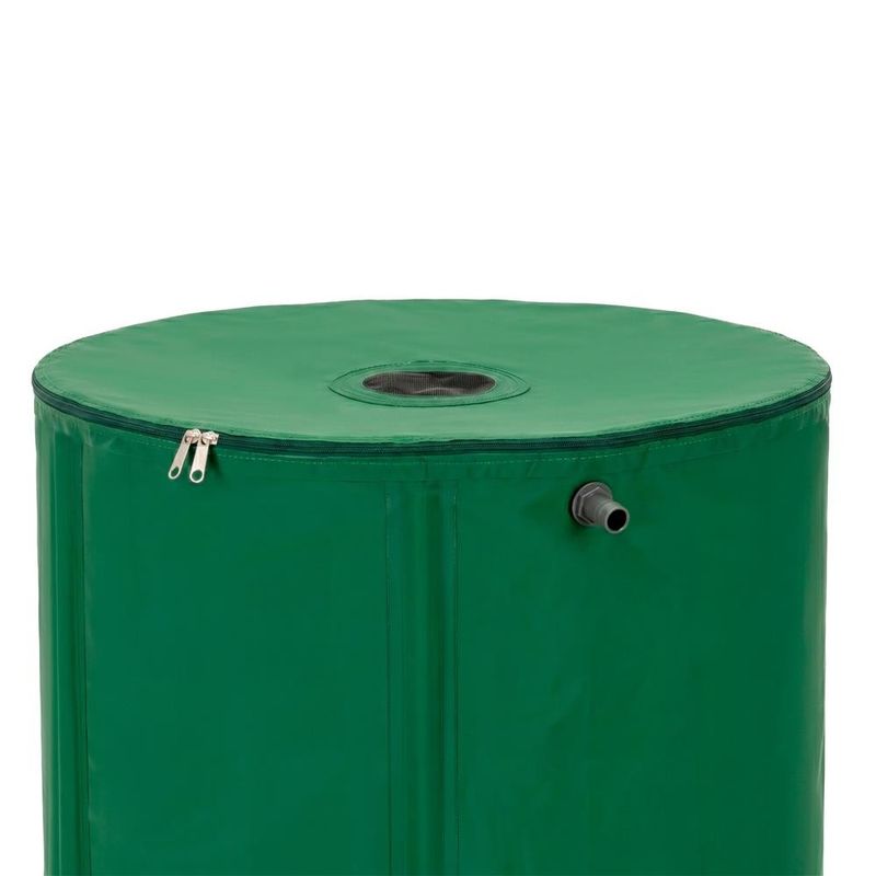 Casa si Gradina - Gradinarit si plante - Instalatii si accesorii pentru irigatii - Accesorii irigare - Rezervor pliabil pentru colectarea apei de ploaie, 100 L, PVC 1000D, cu 2 robinete si sistem preaplin, verde - Infinity.ro