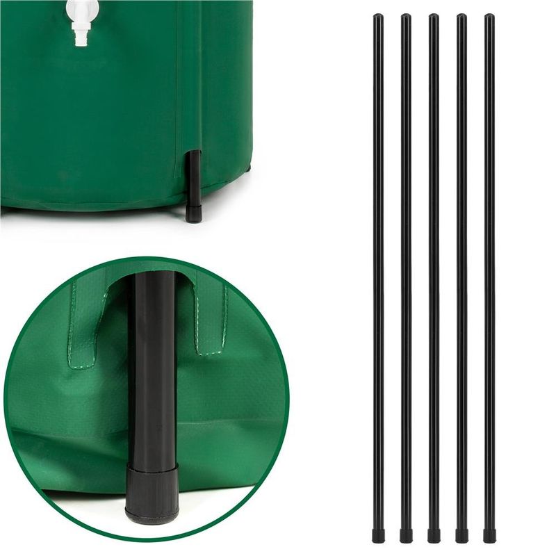Casa si Gradina - Gradinarit si plante - Instalatii si accesorii pentru irigatii - Accesorii irigare - Rezervor pliabil pentru colectarea apei de ploaie, 100 L, PVC 1000D, cu 2 robinete si sistem preaplin, verde - Infinity.ro