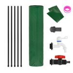 Casa si Gradina - Gradinarit si plante - Instalatii si accesorii pentru irigatii - Accesorii irigare - Rezervor pliabil pentru colectarea apei de ploaie, 100 L, PVC 1000D, cu 2 robinete si sistem preaplin, verde - Infinity.ro