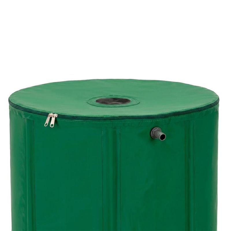 Casa si Gradina - Gradinarit si plante - Instalatii si accesorii pentru irigatii - Accesorii irigare - Rezervor pliabil pentru colectarea apei de ploaie, 500 L, PVC 1000D, cu 2 robinete si sistem preaplin, verde - Infinity.ro