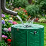 Casa si Gradina - Gradinarit si plante - Instalatii si accesorii pentru irigatii - Accesorii irigare - Rezervor pliabil pentru colectarea apei de ploaie, 100 L, PVC 1000D, cu 2 robinete si sistem preaplin, verde - Infinity.ro