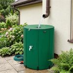 Casa si Gradina - Gradinarit si plante - Instalatii si accesorii pentru irigatii - Accesorii irigare - Rezervor pliabil pentru colectarea apei de ploaie, 500 L, PVC 1000D, cu 2 robinete si sistem preaplin, verde - Infinity.ro