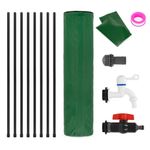 Casa si Gradina - Gradinarit si plante - Instalatii si accesorii pentru irigatii - Accesorii irigare - Rezervor pliabil pentru colectarea apei de ploaie, 500 L, PVC 1000D, cu 2 robinete si sistem preaplin, verde - Infinity.ro