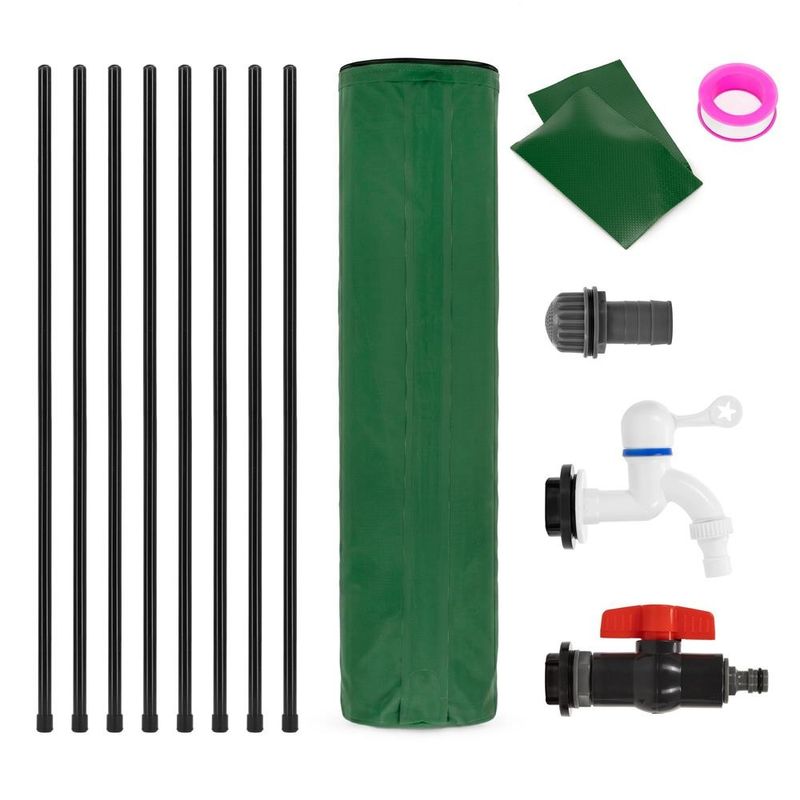 Casa si Gradina - Gradinarit si plante - Instalatii si accesorii pentru irigatii - Accesorii irigare - Rezervor pliabil pentru colectarea apei de ploaie, 500 L, PVC 1000D, cu 2 robinete si sistem preaplin, verde - Infinity.ro