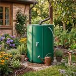 Casa si Gradina - Gradinarit si plante - Instalatii si accesorii pentru irigatii - Accesorii irigare - Rezervor pliabil pentru colectarea apei de ploaie, 500 L, PVC 1000D, cu 2 robinete si sistem preaplin, verde - Infinity.ro