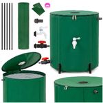 Casa si Gradina - Gradinarit si plante - Instalatii si accesorii pentru irigatii - Accesorii irigare - Rezervor pliabil pentru colectarea apei de ploaie, 100 L, PVC 1000D, cu 2 robinete si sistem preaplin, verde - Infinity.ro