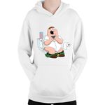 Fashion, accesorii si bijuterii - Copii - Imbracaminte copii - Pulovere si hanorace copii - Hanorac Copii Family Guy Bathroom Smartphone Tik Tok Play, alb, marime L Copii - Infinity.ro