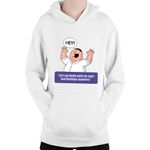 Fashion, accesorii si bijuterii - Copii - Imbracaminte copii - Pulovere si hanorace copii - Hanorac Copii Family Guy Father Stewie Telegram Sticker Quotes, alb, marime L Copii - Infinity.ro