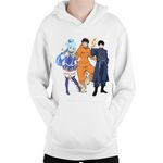 Fashion, accesorii si bijuterii - Copii - Imbracaminte copii - Pulovere si hanorace copii - Hanorac Copii Fire Force Kusakabe Animeeater Konosuba, alb, marime L Copii - Infinity.ro