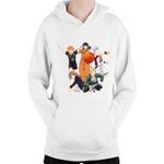 Fashion, accesorii si bijuterii - Copii - Imbracaminte copii - Pulovere si hanorace copii - Hanorac Copii Fire Force Maki Naruto Haikyuu Hinata Kuroko, alb, marime L Copii - Infinity.ro