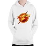 Fashion, accesorii si bijuterii - Copii - Imbracaminte copii - Pulovere si hanorace copii - Hanorac Copii Flash Logo Bright Speed Light Costume, alb, marime L Copii - Infinity.ro