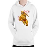 Fashion, accesorii si bijuterii - Copii - Imbracaminte copii - Pulovere si hanorace copii - Hanorac Copii Flash Run Fast Fight Forever Cool Strong, alb, marime L Copii - Infinity.ro