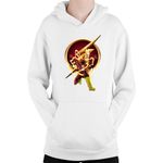 Fashion, accesorii si bijuterii - Copii - Imbracaminte copii - Pulovere si hanorace copii - Hanorac Copii Flash Speed Lightning Struck Barry Allen Cosplay Logo, alb, marime L Copii - Infinity.ro
