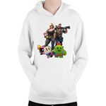 Fashion, accesorii si bijuterii - Copii - Imbracaminte copii - Pulovere si hanorace copii - Hanorac Copii Fortnite Brawl Stars Cactus Bomberman Run, alb, marime L Copii - Infinity.ro