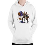 Fashion, accesorii si bijuterii - Copii - Imbracaminte copii - Pulovere si hanorace copii - Hanorac Copii Fortnite Shooter Weapons Clash Royale Monsters, alb, marime L Copii - Infinity.ro