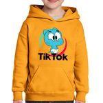 Fashion, accesorii si bijuterii - Copii - Imbracaminte copii - Pulovere si hanorace copii - Hanorac copii Gumball Bebelus Tiktok Bebe Tik Tok Creator, negru, marime L Copii - Infinity.ro