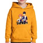 Fashion, accesorii si bijuterii - Copii - Imbracaminte copii - Pulovere si hanorace copii - Hanorac copii Haikyuu Haruichi Furudate Volei Anime Haikyu!!, negru, marime L Copii - Infinity.ro