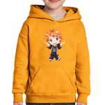 Fashion, accesorii si bijuterii - Copii - Imbracaminte copii - Pulovere si hanorace copii - Hanorac copii Haikyuu Hinata Chibi Volei Game Haikyu!!, negru, marime L Copii - Infinity.ro