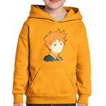 Fashion, accesorii si bijuterii - Copii - Imbracaminte copii - Pulovere si hanorace copii - Hanorac copii Haikyuu Hinata Volei Craciun Ziua Indragostitilor, negru, marime L Copii - Infinity.ro
