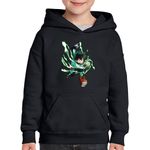 Fashion, accesorii si bijuterii - Copii - Imbracaminte copii - Pulovere si hanorace copii - Hanorac copii Hero Academia Deku Cartoon Manga Anime, negru, marime L Copii - Infinity.ro