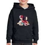 Fashion, accesorii si bijuterii - Copii - Imbracaminte copii - Pulovere si hanorace copii - Hanorac copii Hero Academia Todoroki Momo Love Couple Anime, negru, marime L Copii - Infinity.ro
