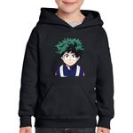 Fashion, accesorii si bijuterii - Copii - Imbracaminte copii - Pulovere si hanorace copii - Hanorac copii Hero Academy Deku Rebel Gamer Anime, negru, marime L Copii - Infinity.ro