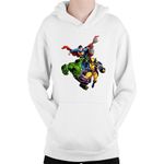 Fashion, accesorii si bijuterii - Copii - Imbracaminte copii - Pulovere si hanorace copii - Hanorac Copii Hulk Wolverine Superman Marvel Super Powers Heroes, alb, marime M Copii - Infinity.ro