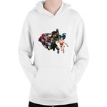 Fashion, accesorii si bijuterii - Copii - Imbracaminte copii - Pulovere si hanorace copii - Hanorac Copii Hulk Wonder Women Thor Norse Mythology, alb, marime L Copii - Infinity.ro