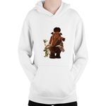 Fashion, accesorii si bijuterii - Copii - Imbracaminte copii - Pulovere si hanorace copii - Hanorac Copii Ice Age Mammal Carnivoran Scrat Steffie Rat Hello, alb, marime L Copii - Infinity.ro