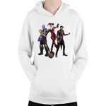 Fashion, accesorii si bijuterii - Copii - Imbracaminte copii - Pulovere si hanorace copii - Hanorac Copii Joker Harley Quinn Woman Thanos Evil Real Life Story, alb, marime L Copii - Infinity.ro