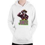 Fashion, accesorii si bijuterii - Copii - Imbracaminte copii - Pulovere si hanorace copii - Hanorac Copii Joker Photo DC Superhero Supervillian Psychological, alb, marime L Copii - Infinity.ro